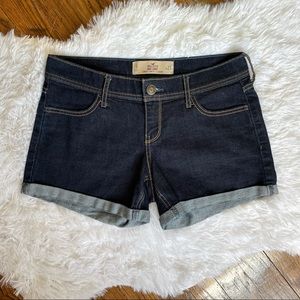 Hollister dark wash midi short size 5